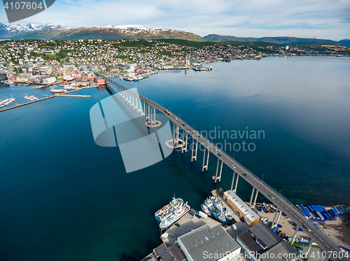 Image of Bridge of city Tromso, Norway