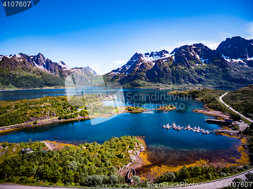 Image of Beautiful Nature Norway aerial photography.