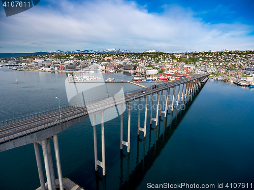 Image of Bridge of city Tromso, Norway