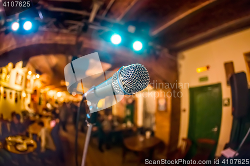 Image of Microphone on stage