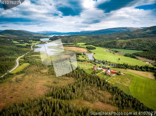 Image of Beautiful Nature Norway aerial photography.