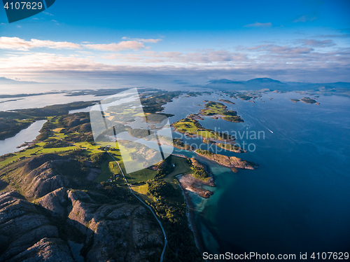 Image of Beautiful Nature Norway aerial photography.