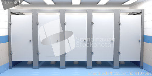 Image of Public toilet cubicles