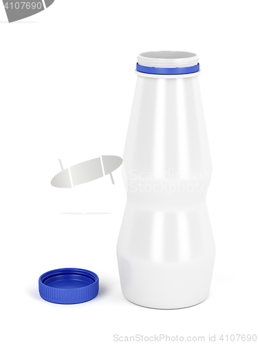 Image of Open plastic bottle for milk