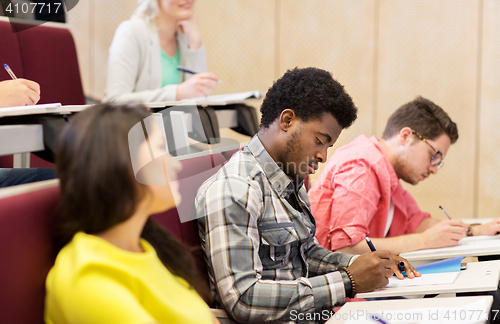 Image of group of international students in lecture hall