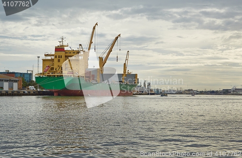 Image of Industrial ships in port