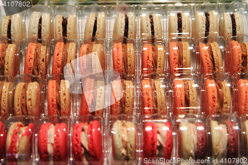 Image of color macaroons background