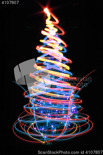 Image of color christmas tree