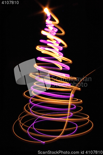 Image of color christmas tree