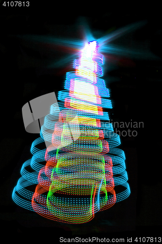 Image of color christmas tree