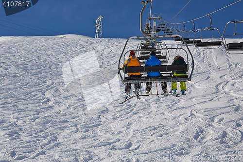 Image of Skiing slopes from the lift