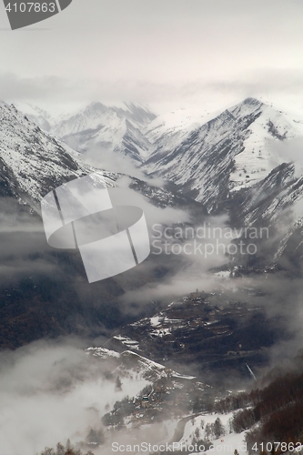 Image of Mountains cloudy landscape