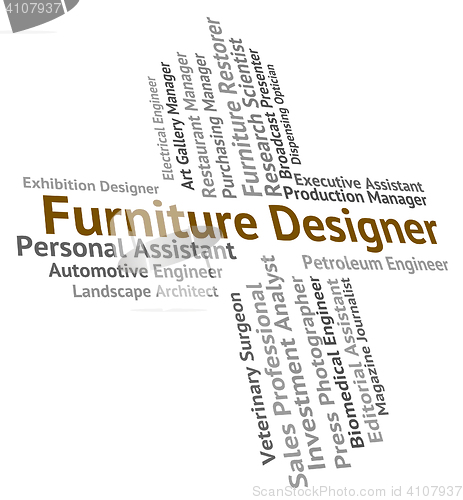 Image of Furniture Designer Represents Words Hire And Employee