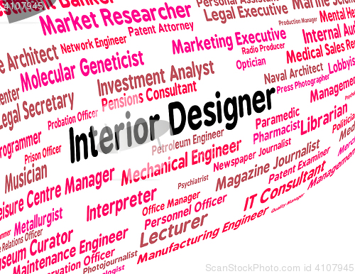 Image of Interior Designer Indicates Work Career And Expert