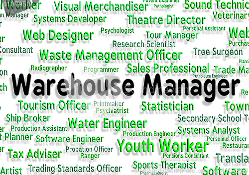Image of Warehouse Manager Represents Chief Managing And Principal