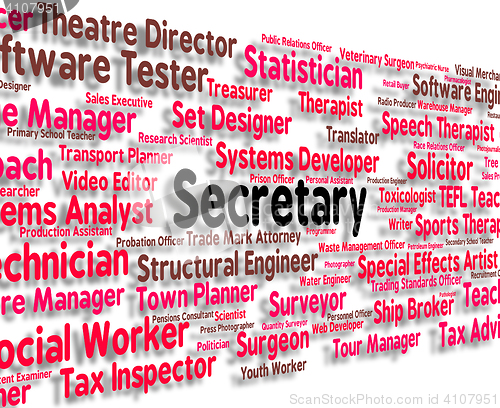 Image of Secretary Job Shows Personal Assistant And Pa