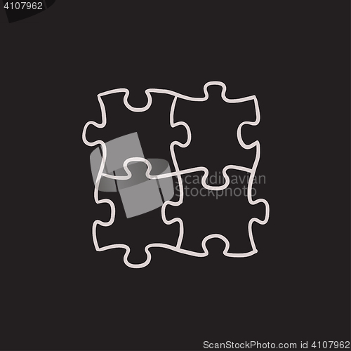 Image of Puzzle sketch icon.