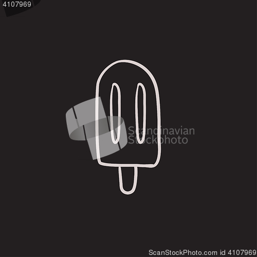 Image of Popsicle sketch icon.