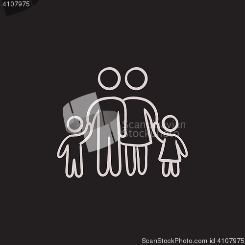 Image of Family sketch icon.