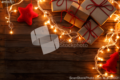 Image of Gifts boxes on blank background
