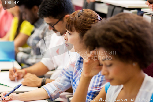 Image of group of international students on lecture