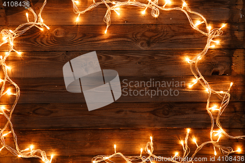 Image of Wooden background for christmas congratulations