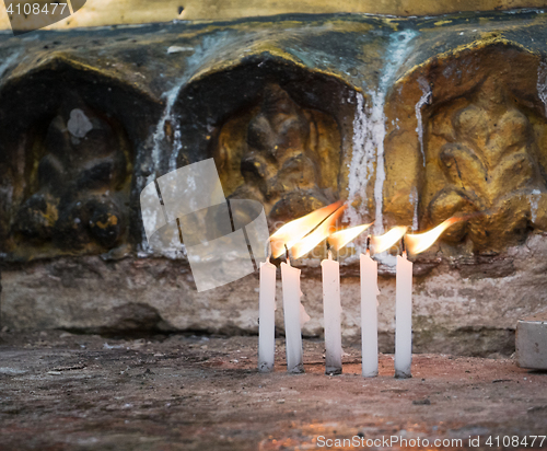 Image of Candles at the Shwedagon Pagoda