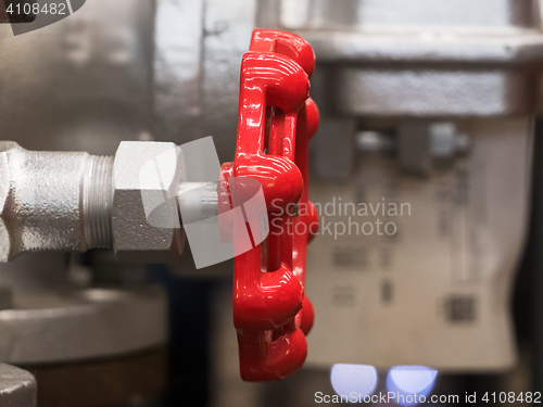 Image of Red valve handle