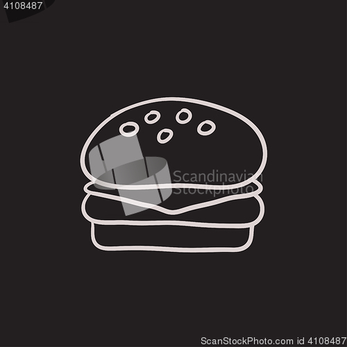 Image of Hamburger sketch icon.