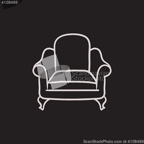 Image of Armchair sketch icon.