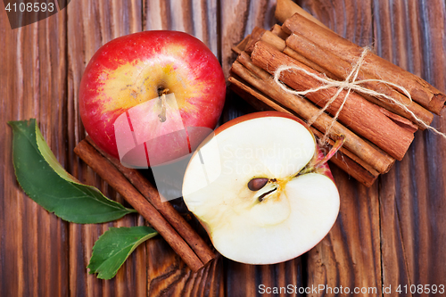Image of apples with cinnamon