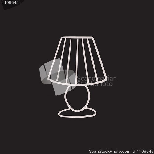 Image of Table lamp sketch icon.