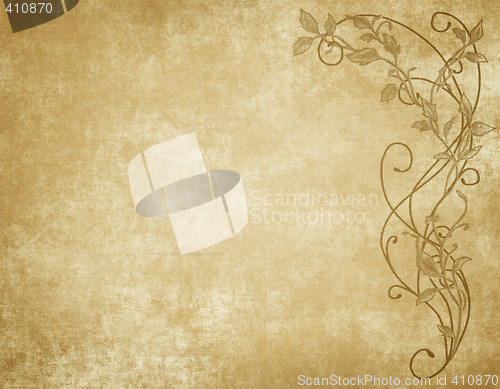 Image of floral paper or parchment