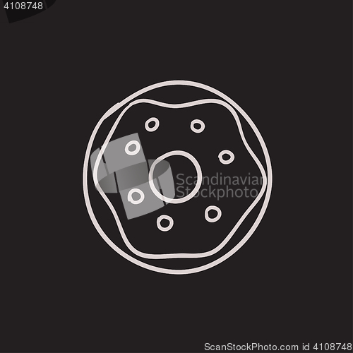 Image of Doughnut sketch icon.