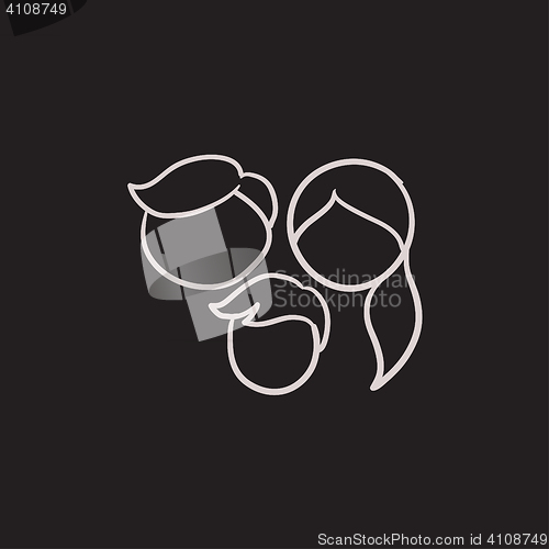 Image of Family sketch icon.
