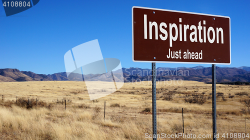 Image of Inspiration brown road sign