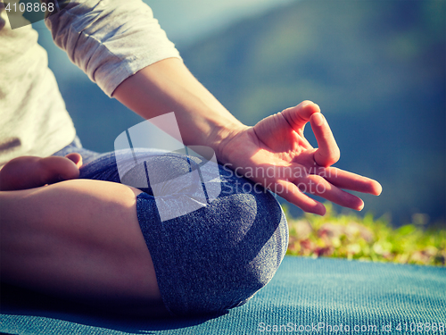 Image of Close up Padmasana lotus pose