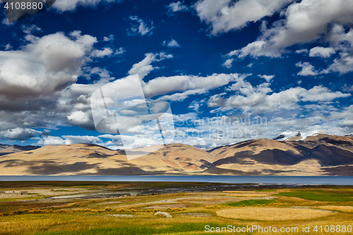 Image of Lake Tso Moriri in Himalayas. Ladakh, India