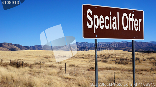 Image of Special Offer brown road sign