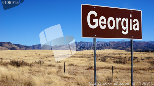 Image of Georgia brown road sign