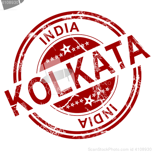 Image of Red Kolkata stamp 