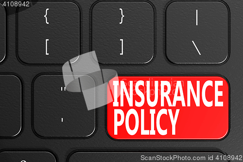 Image of Insurance Policy on black keyboard