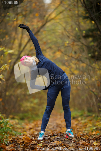 Image of Girl on engaged in stretching