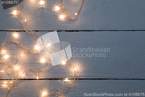 Image of New Year\'s garland on floor
