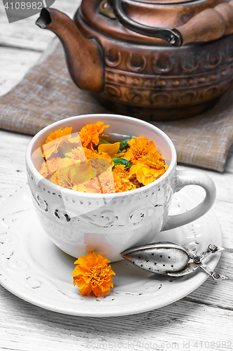 Image of Tea with marigolds