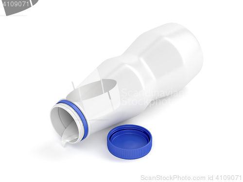 Image of Plastic bottle with yogurt