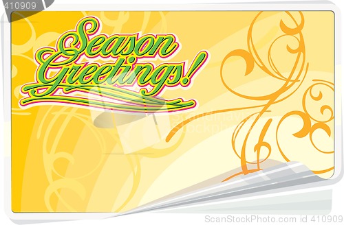 Image of Season Greetings Summer Background with floral ornament