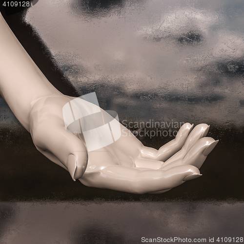 Image of Abstract Hand Holding