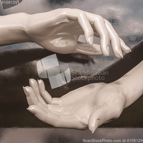 Image of Abstract Hand Holding