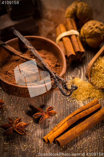 Image of Baking ingredients and spices